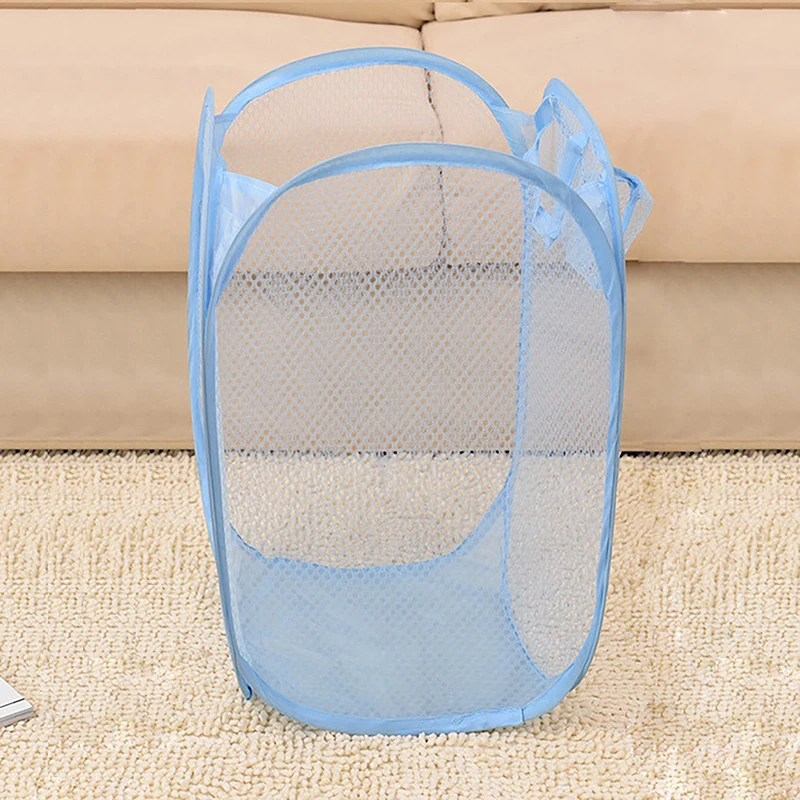 Folding Laundry Hamper Cartoon Pop Up Basket Open Mesh Laundry Dirty Sorting Basket Kids Toys Home Storage Box Pouch Home Decora