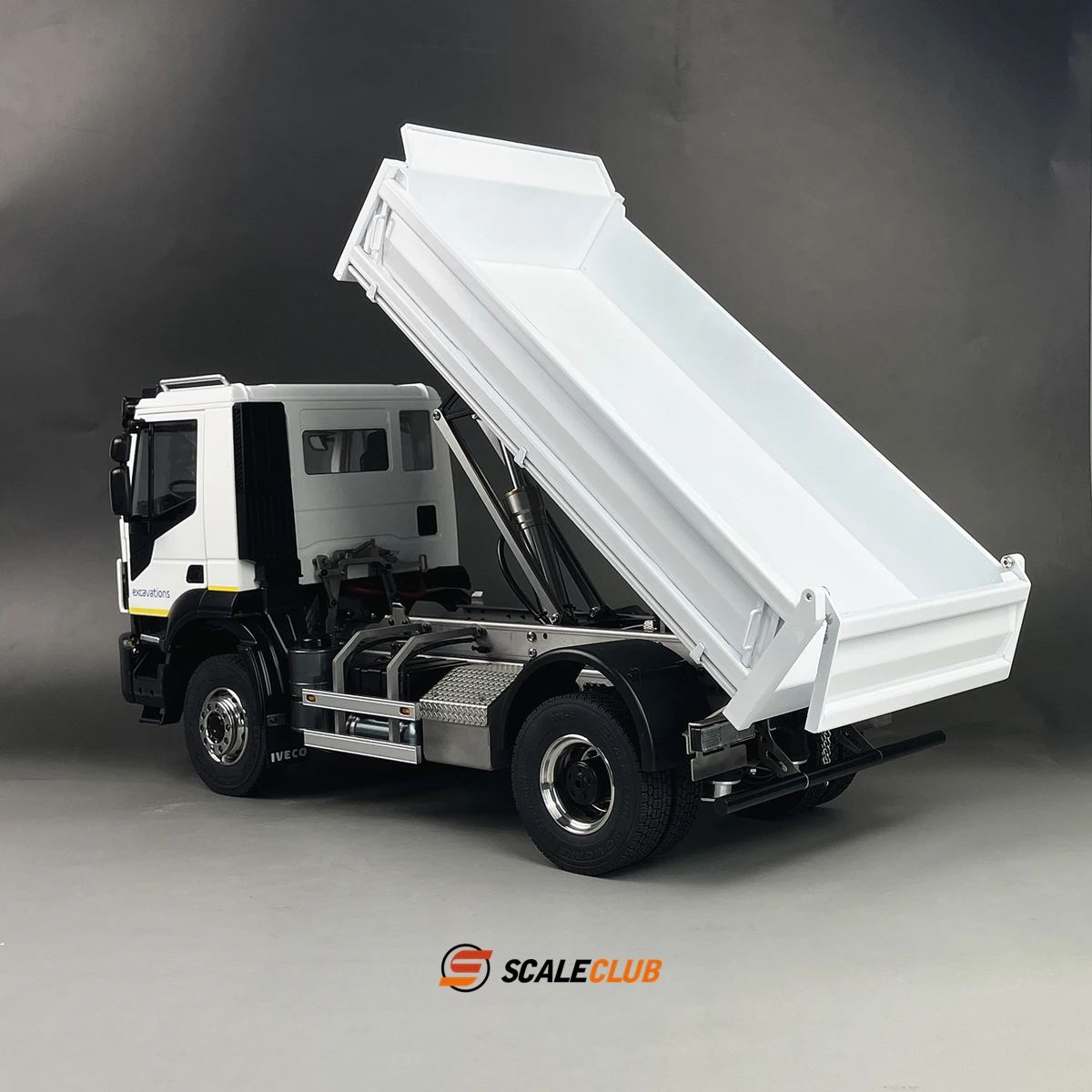 Scaleclub-油圧式ごみ収集車モデル,1/14,iveco,4 × 4 rtr,ペイント付き,タミヤ,スカニア770,男性,ベンツ,ボルボ部品