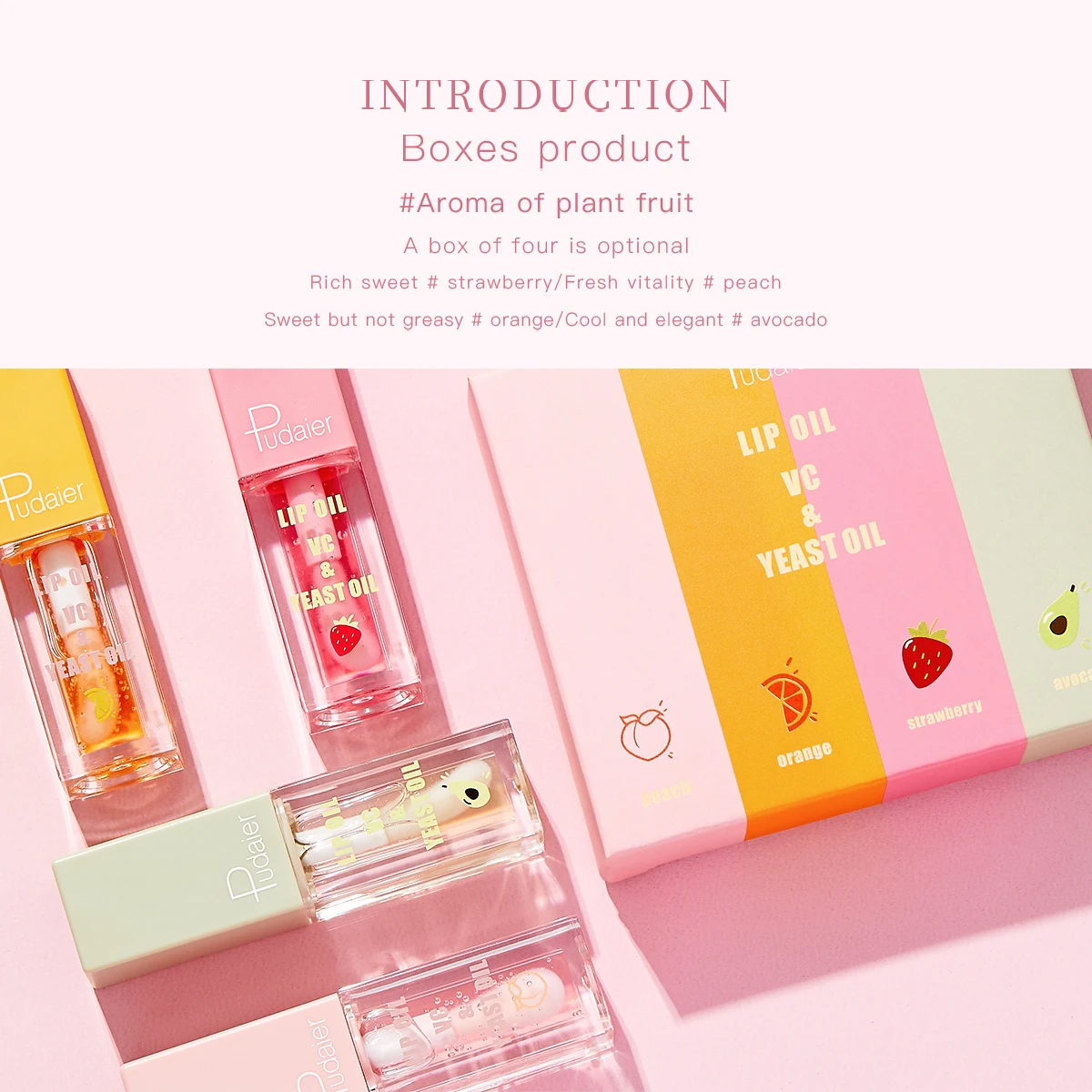 Pudaier espejo aceite de labios hidratante brillo de labios líquido nacarado esmalte de labios transparente brillo de labios regalo de vacaciones