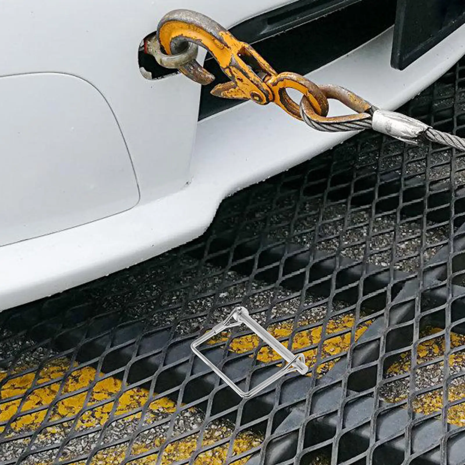 

Heavy Duty Locking Receiver Hitch Pin Wire Lock Safety Pin for Trailer Coupler Lawn Tractor Trailer Gate Latch Secure Fix