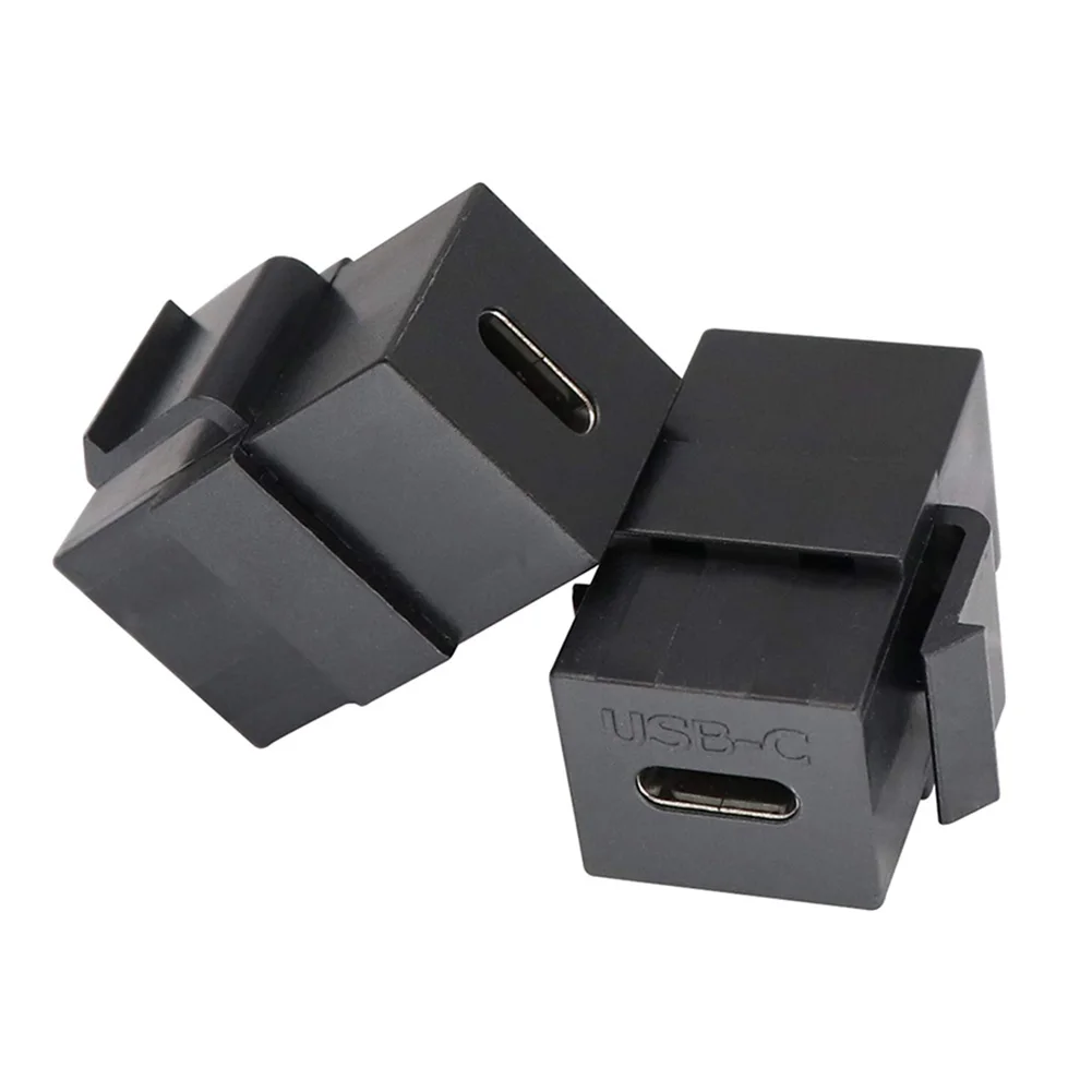 Female To Female Jack Coupler Inserts Plug and Play USB 3.1 Type C Keystone Insert for Wall Plate Outlet Panel