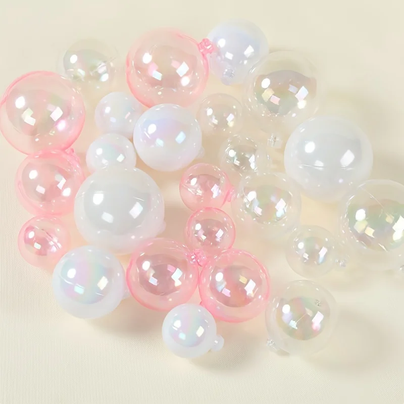 10pcs 3cm and 4cm  Cake Decoration Balls, Cake Decoration Glow White, Transparent Pink Balls, DIY Cake Decor, Birthday Wedding