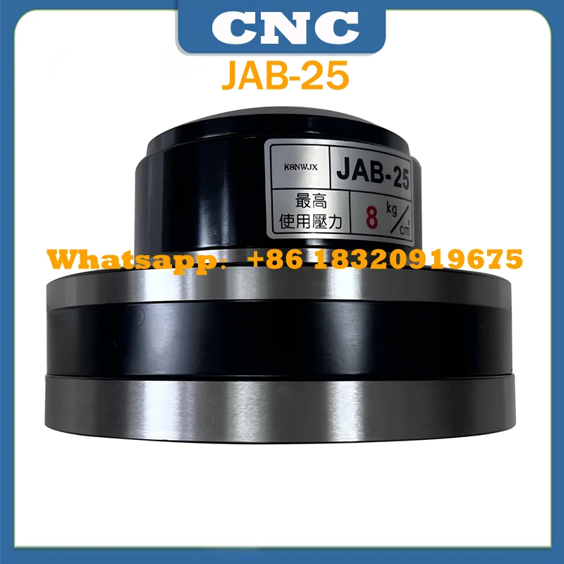 CNC front-mounted rotary pneumatic high-speed hollow chuck with expansion outer collet, JAB-25 hydraulic chuck