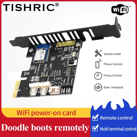TISHRIC Wifi PC Power Switch Computer Remote Boot Startup Card Computer Restart Switch Timing Boot Device Work With Alexa Google