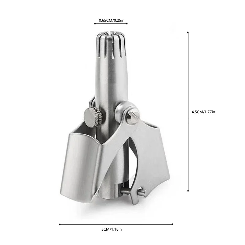 أداة تشذيب شعر الأذن المحمولة ، ماكينة حلاقة كهربائية ، ضوضاء منخفضة ، بدون ألم ، تزيل شعر الأنف ، خالية من الصدأ ، تنظيفها