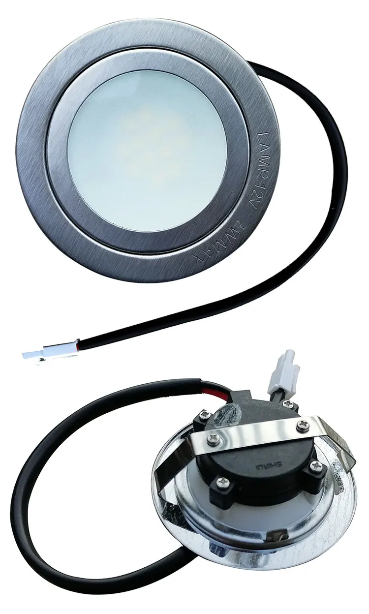 Imagem -05 - Fogão Gama Capô Lâmpada 68 mm 2w Led Cozinha Undercabinet Puck Armário Lâmpada Substituir 25w Halogênio Lâmpada 2-peça 12v ac dc