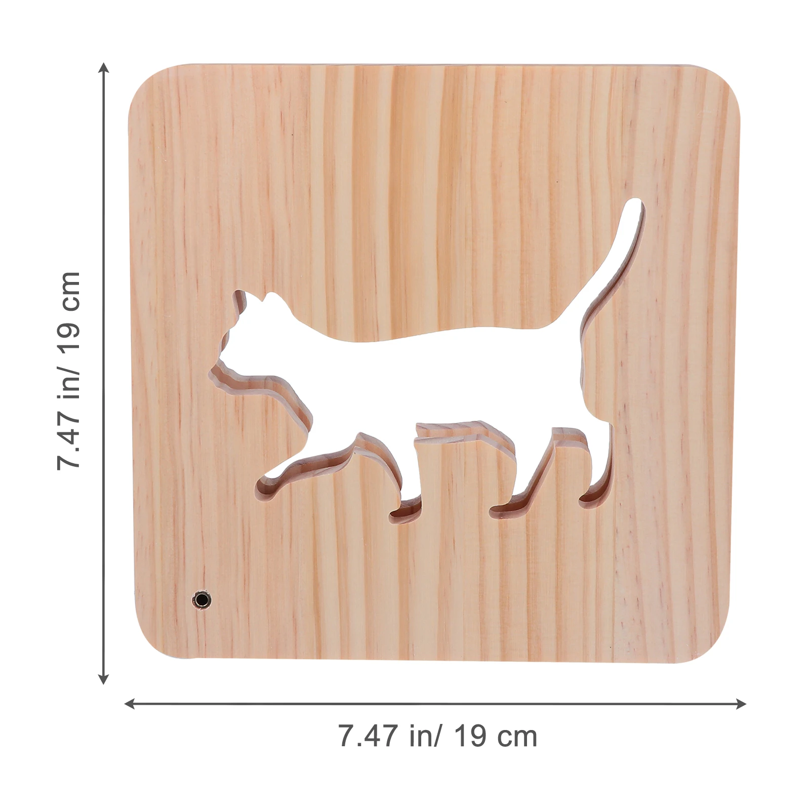 

Wooden Cat Night Light Hollowed Kitten USB Lamp Warm White LED Bedroom Living Room Study Office Decor