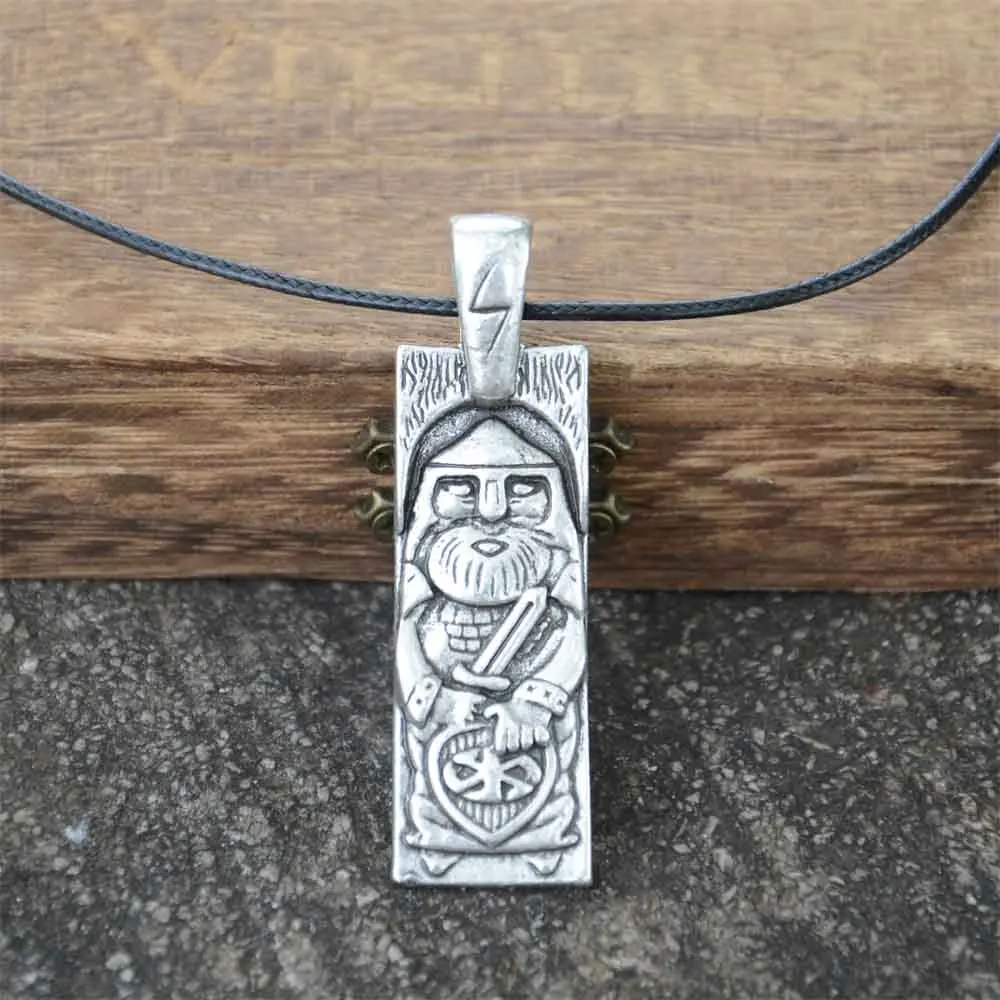 Slavic God Of Thunder And Lightning Perun Sword Kolovrat Shield Viking Rune Sowulo Pendant Ethnic Necklace Men Pagan Jewelry