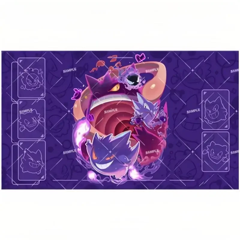 Card Pad Eevee Gengar Snorlax Confluence Mew Ptcg Diy Rubber Single Player Battle Mat Anime Game Action Toy Figures Gift