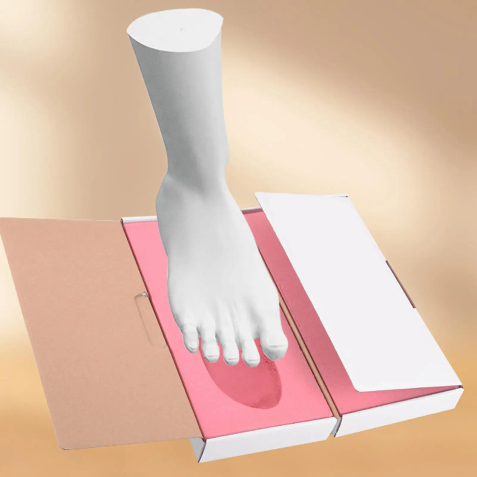 2 Pieces Impression Foam Portable Double Foot Impression Foot Impression Box