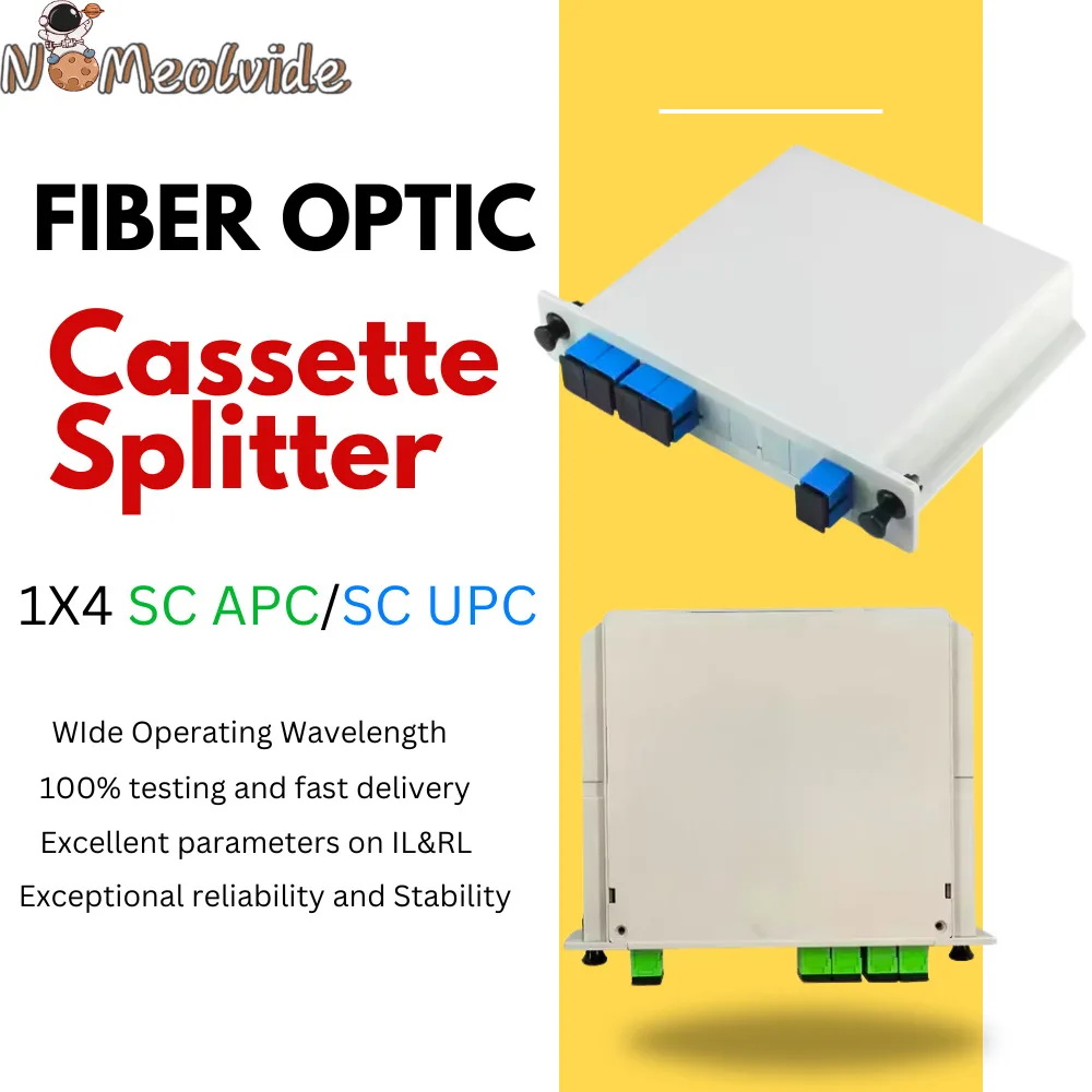 

PLC Cassette Insertion Type SC APC 1x4 Fiber Optic Splitter 1x4 SC UPC Fiber Optical Box FTTH 1x4 PLC Splitter box