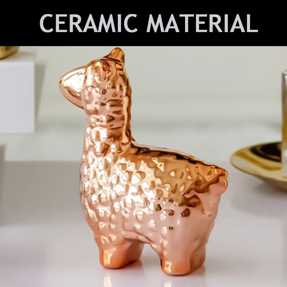 Ceramic Alpaca Adornment Unique Creative Design Generous Outline Beautiful Finish Sturdy Long Term Use Domestic Decor Desktop