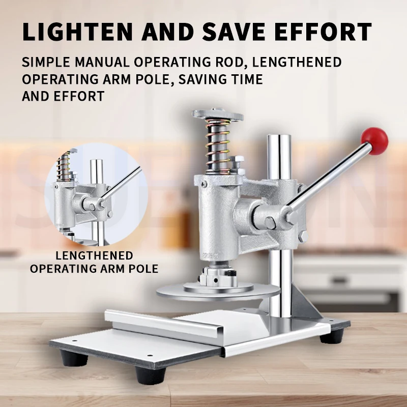 Pancake Press Machine Pizza Hand-Held Pancake Round Embryo Press Machine Manual Dough rounding machine Cake Press Machine