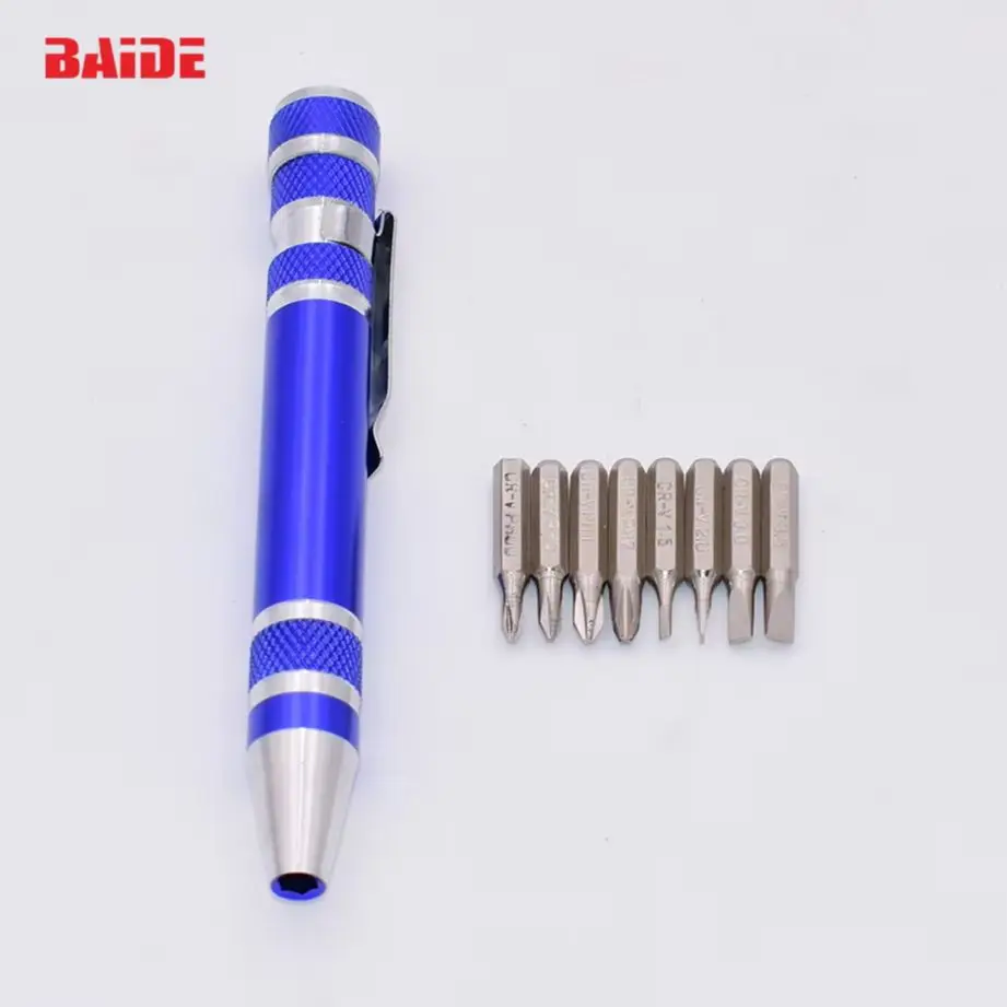 

8 in 1 Chrome Vanadium Electronic Cigarette Screwdriver 50pcs/lot