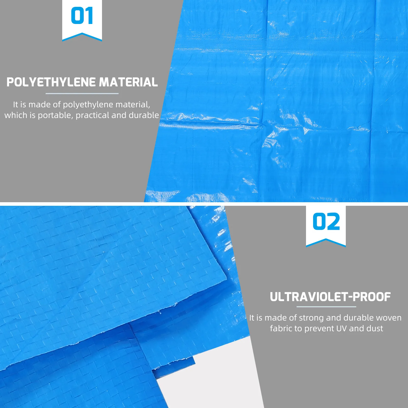 

Складное водонепроницаемое прямоугольное покрытие для бассейна из прочного материала с крепежными веревками, защита от листьев, насекомых и грязи