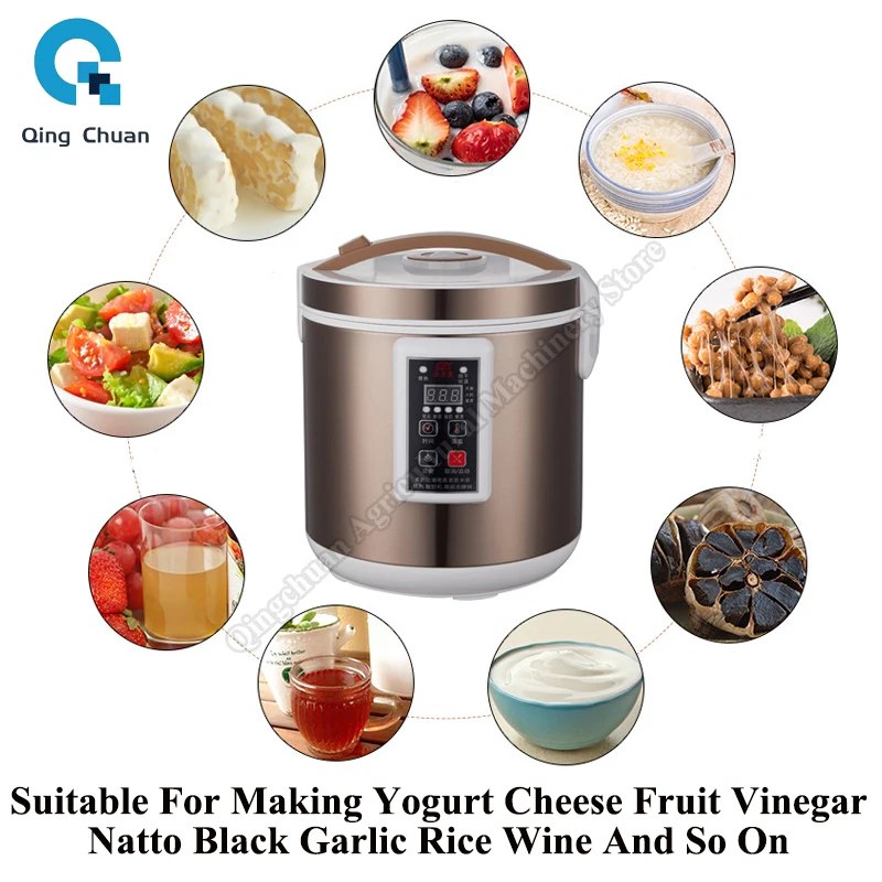 Máquina de Fermentación Inteligente para Ajo Negro, Yogur, Queso, Vinagre y Vino de Arroz, Olla de Fermentación de 7.5L