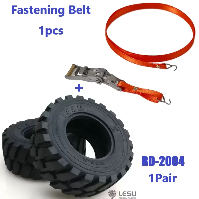 1 par de neumáticos de goma LESU de 45MM de altura de 110Mm para Control remoto, cargador hidráulico 1:15, accesorios para coche RC