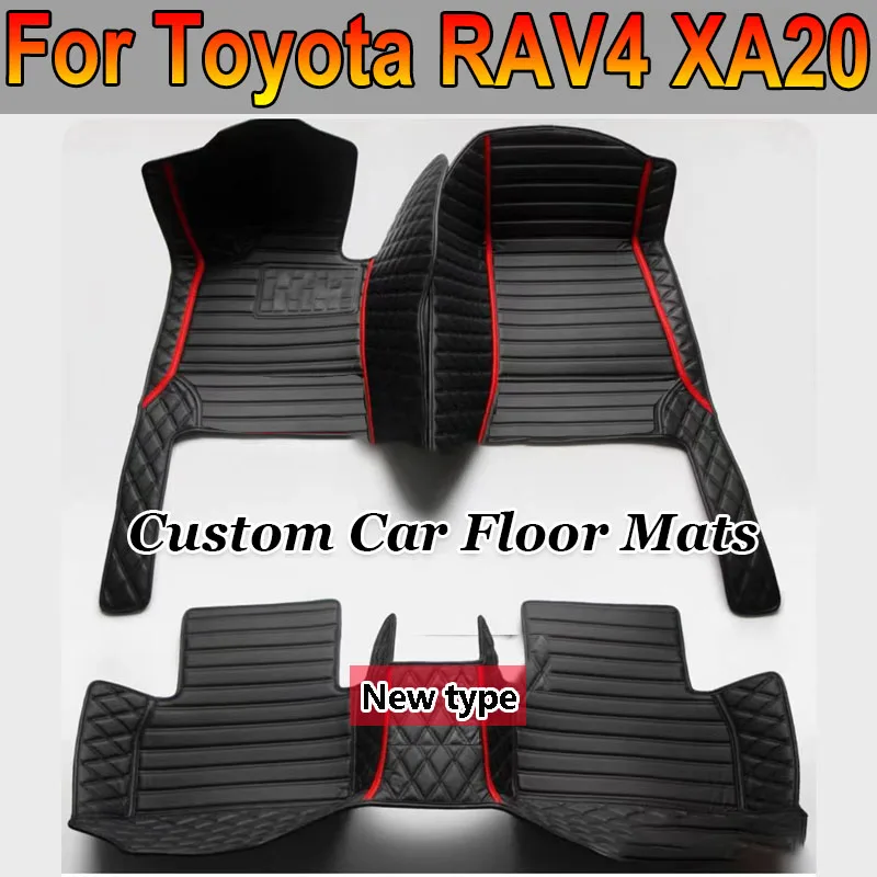 Car Floor Mats For Toyota RAV4 Ravufō XA20 2001 2002 2003 2004 2005 3door Anti-dirty Pads Car Carpets Floor Matt Car Accessories