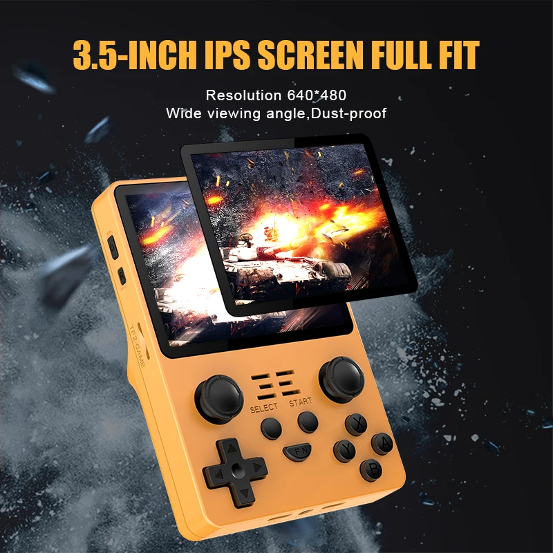 POWKIDDY RGB20S Handheld Game Console Retro  3.5-Inch 4:3 IPS Screen Open Source System RK3326 Double Joystick Children's Gifts