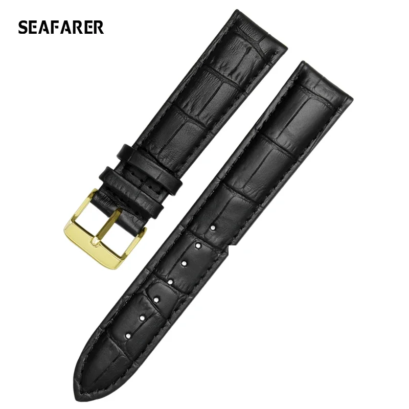 18 /19 /20 /21 /22 23 /24mm High Quality Brown Black Genuine Leather Watchband For Hamilton Men Women Wrist Bracelet Pin Buckle