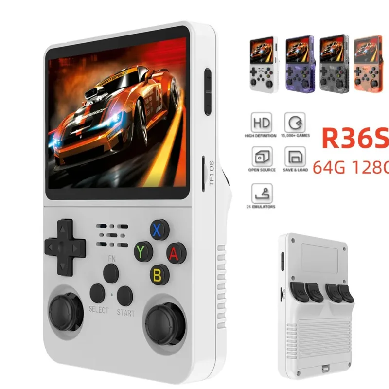 

Open Source R36S Retro Handheld Video Game Console Linux System 3.5 Inch IPS Screen Portable Pocket Video Player 64GB 128G Games