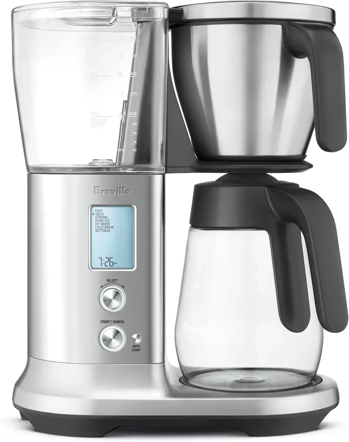 Breville the Precision Brewer® Glass Drip Coffee Machine, BDC400BSS, Brushed Stainless Steel