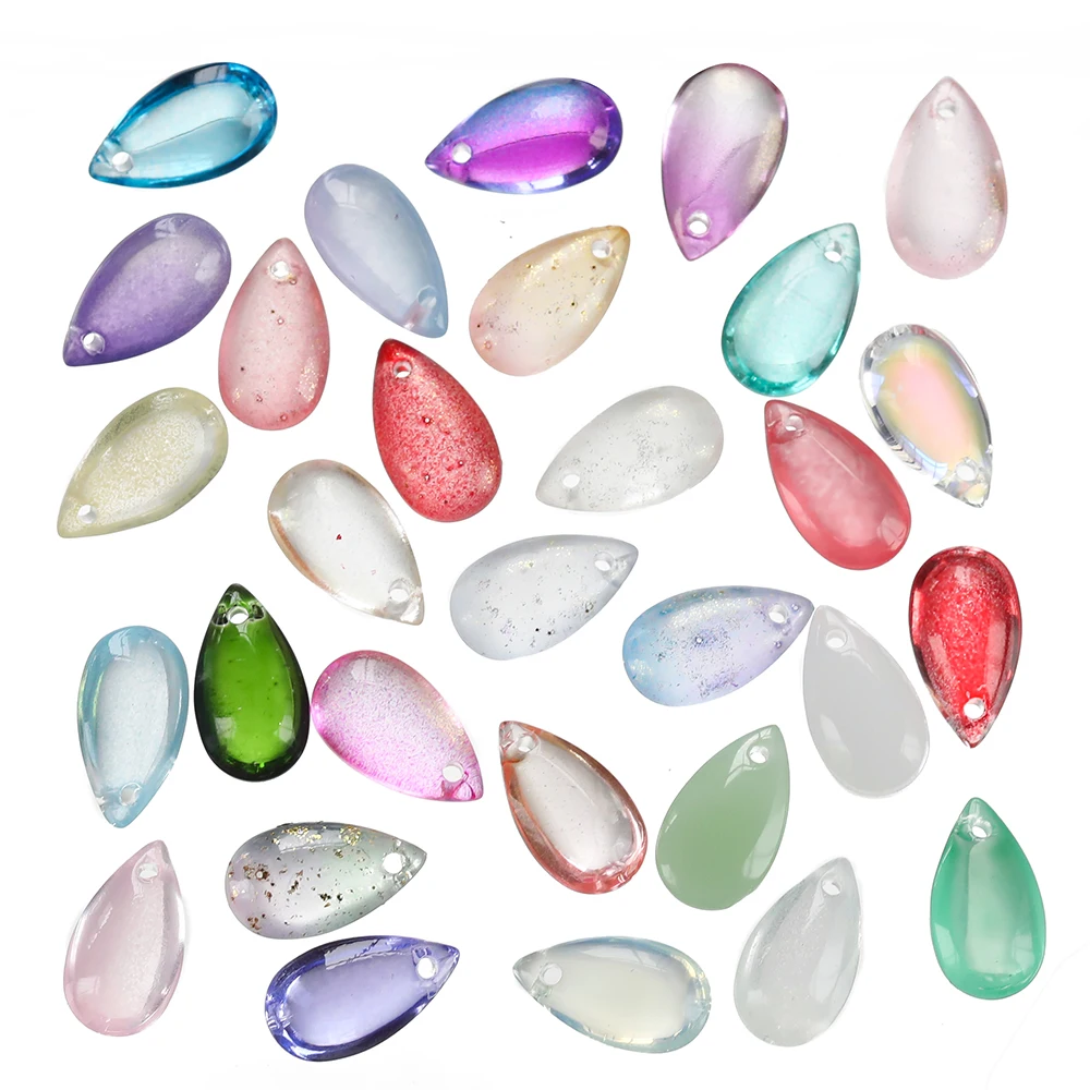10PCS 8x14MM Waterdrop Charms Crystal Glass Charm Pendant for Necklace Bracelet Earrings Connector DIY Jewelry Making Finding
