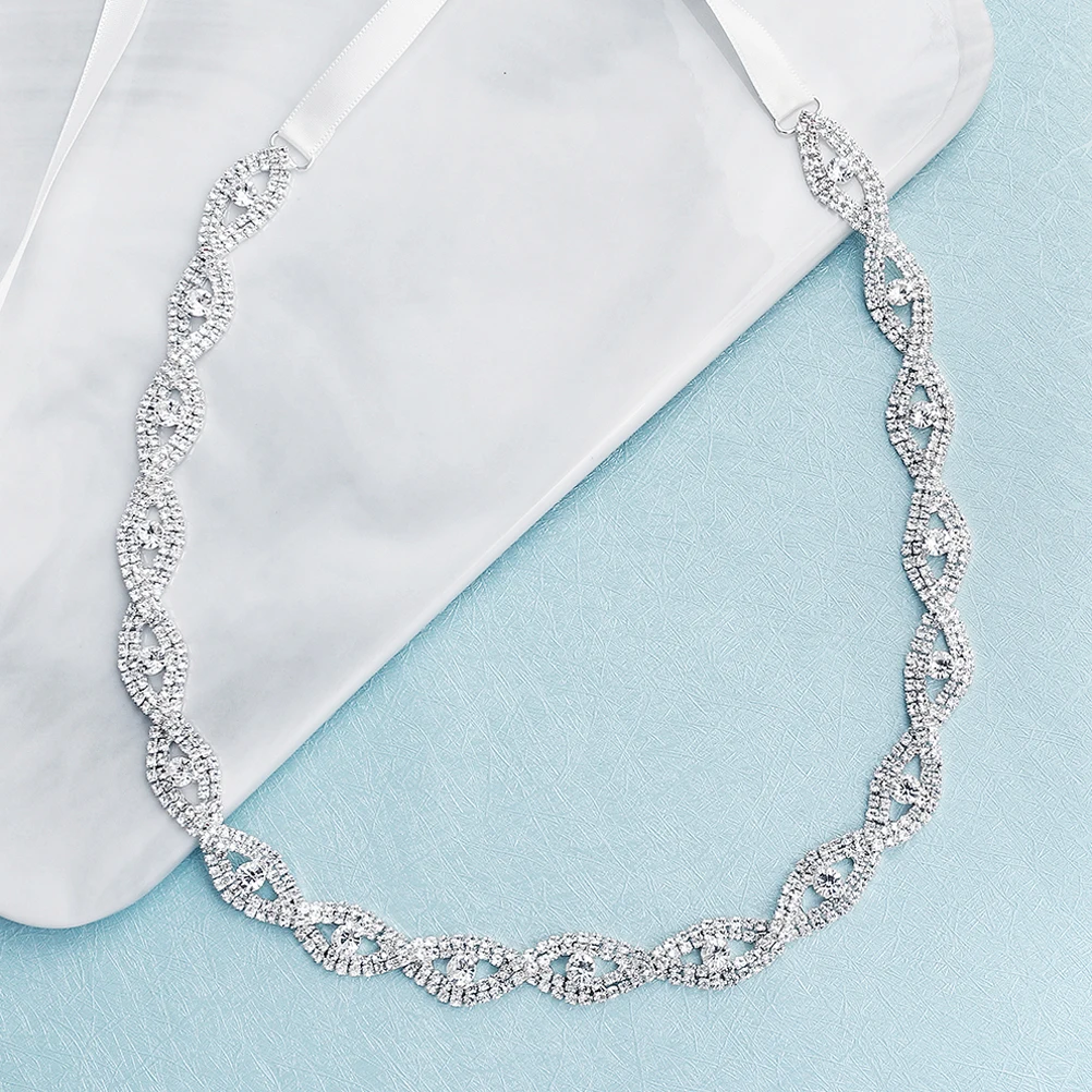 

Crystal Bride Belt Hollow out Cross Design Wedding Dress Accessory Elegant Bridal Waistb Jewelry for