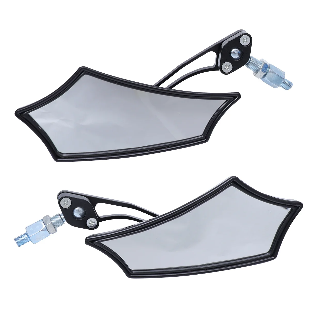 

2pcs Universal Motorcycle Rearview Mirror Black Handlebar Modified Accessories Wear-Resistant Corrosion-Proof Easy Install For