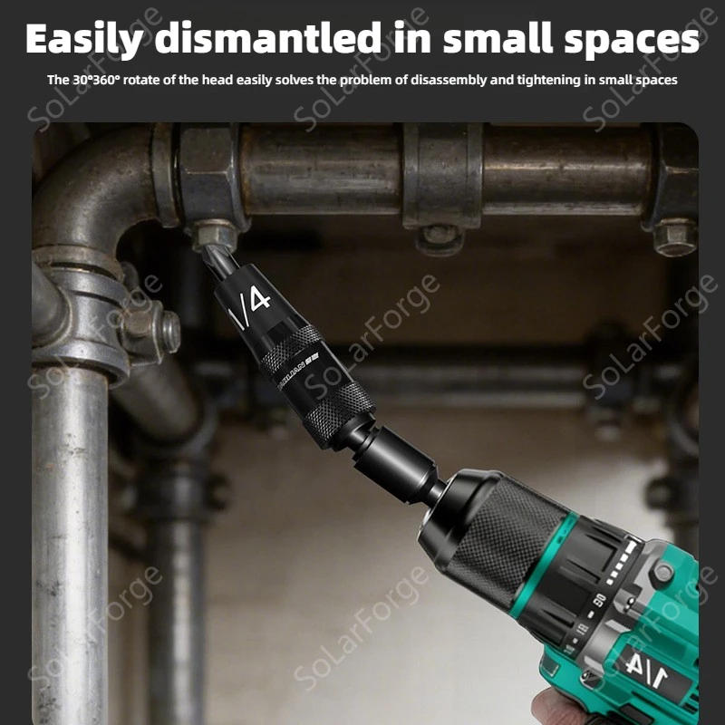 Picture 4: Batch Head Extension Rod, Multi Angle Corner Device Extension 6.35, Adapter Head, Hand Drill, Strong Magnetic Connection Rod