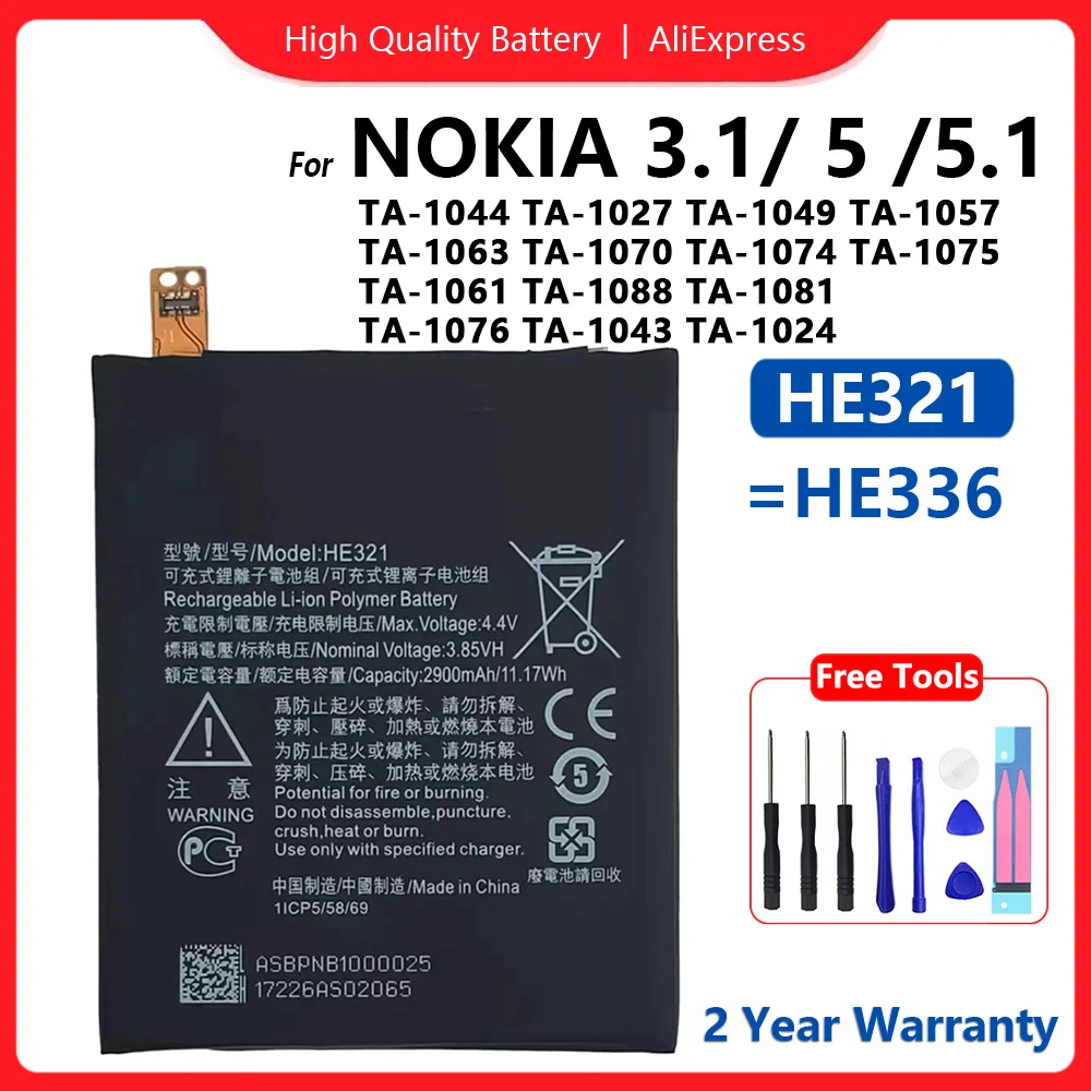 Original Replacement Battery For NOKIA 2 3 4 5 6 7 8 9 G10 G20 Plus Dual Rechargeable Mobile phone Batteria+Free Gift+Track Code