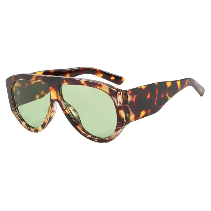 Retro Luxury Oversized Oval Sunglasses Women New Fashion Vintage Large Frame Sun Glasses Men Black Shadow Female image 5