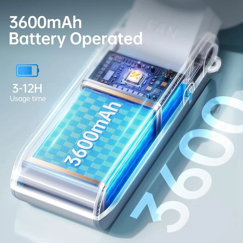 Portable Handheld Turbo Fan Digital Display USB Rechargeable Mini Hand Held Personal Fan Fortravel, Outdoor B