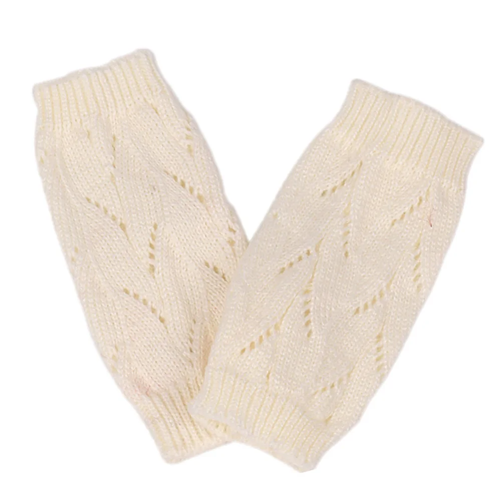 

Warm Yarn Gloves Fingerless Winter Long Hollow Out Knitted Warmers Male for