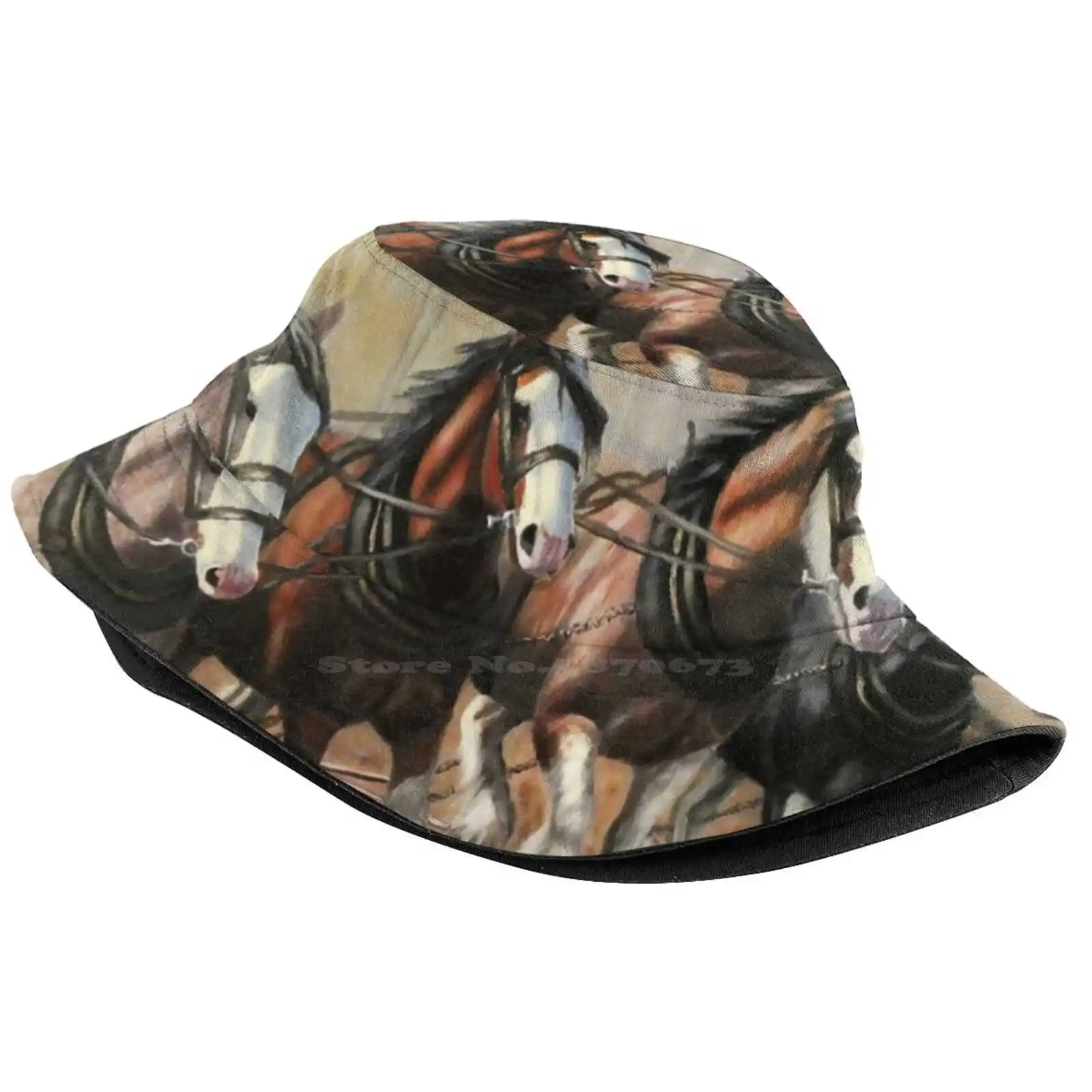 Clydesdale Horses Sun Cap Fisherman Hat Bucket Hats Clydesdale Horses