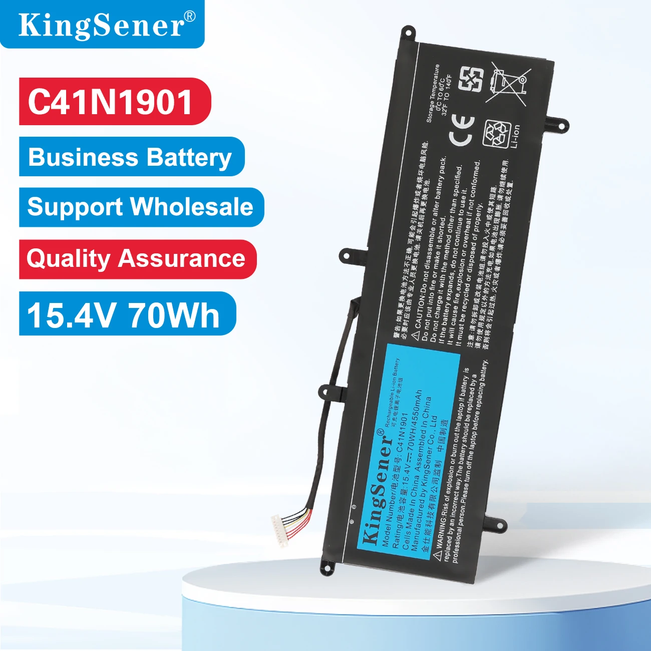 

KingSener C41N1901 70WH Laptop Battery For ASUS ZenBook Duo UX481FA UX481FL UX481F UX481FLY UX4000F UX4000FL 0B200-03520000