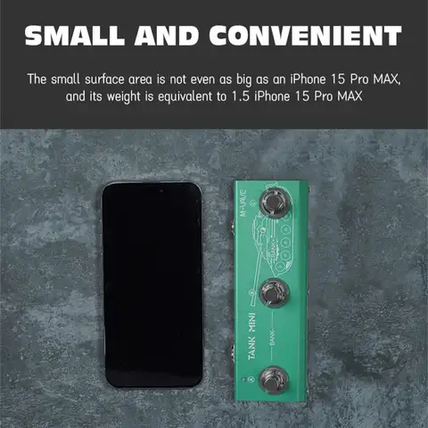 गिटार और बेस के लिए M-VAVE टैंक मिनी मल्टी-इफेक्ट पेडल - IR, OTG रिकॉर्डिंग, बिल्ट-इन एम्प, कैब, डिले, मॉड, FX और रिवर्ब को सपोर्ट करता है 10 best sales क्यूवेव बास - №10