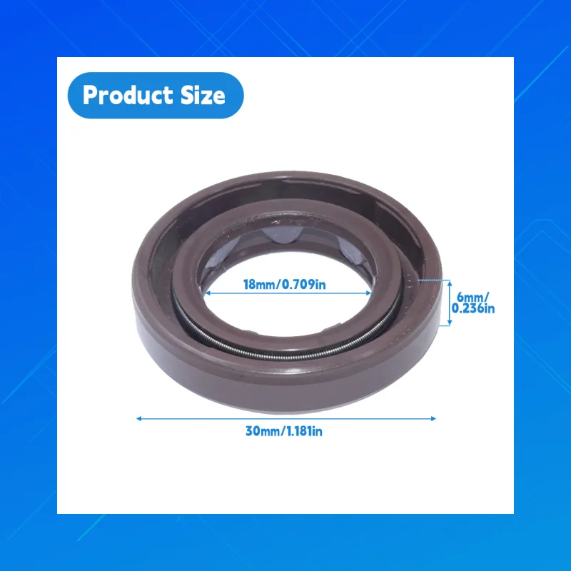 

Размер: 18х30х6мм. Высококачественное сальник гидравлического двигателя DMHUI FKM, применимо к гидравлическим двигателем Rexroth. Размер: 18*30*6 мм.