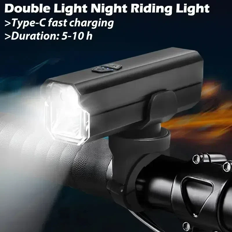 

1 bicycle LED light 5000mAh Type-C rechargeable, headlight, very suitable for night riding
