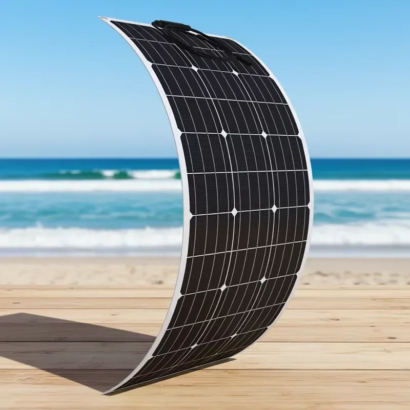 

SUNSUN 100W 18V ETFE Bendable Flexible Solar Panel Frameless Full Black for Car Travel Outdoor Use