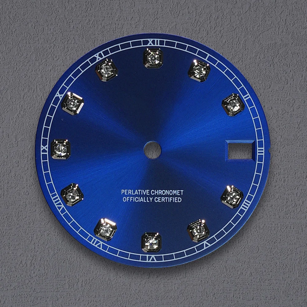 Nh35 Dial S Logo 28.5mm Diamond Dial No Luminous Suitable For NH35 NH36 Movements Watch Accessories Repair Tool
