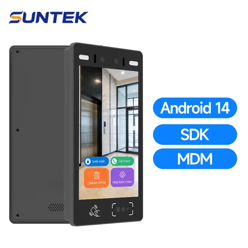 8-inch Contactless Facial Recognition Terminal With Night Vision QR Code & NFC Card Reader For Touchless Office Entry