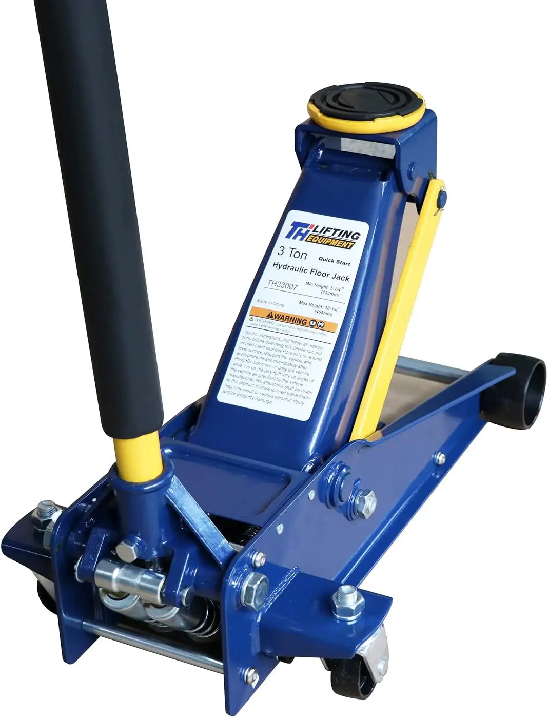 

3 Ton Heavy-Duty Floor Jack, Steel Hydraulic Jack with Double Pumps for Quick Lifting, Rotating Rear Casters