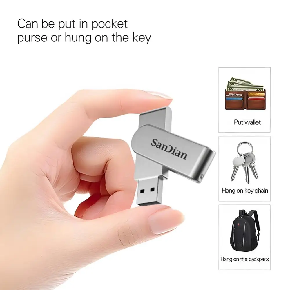 64TB USB Flash Drive Metal Pendrive 2TB 1TB USB 3.0 Memoria 16TB 32TB Ultra-large Capacity High Speed USB Memory For PC