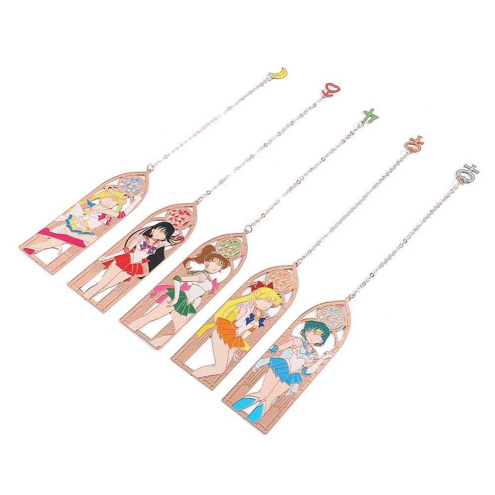 Anime Sailor Moon Figure Creative Metal Bookmark for Women Girls Fans Book Lover Gifts Collection Birthday Mother\'s Day Gifts