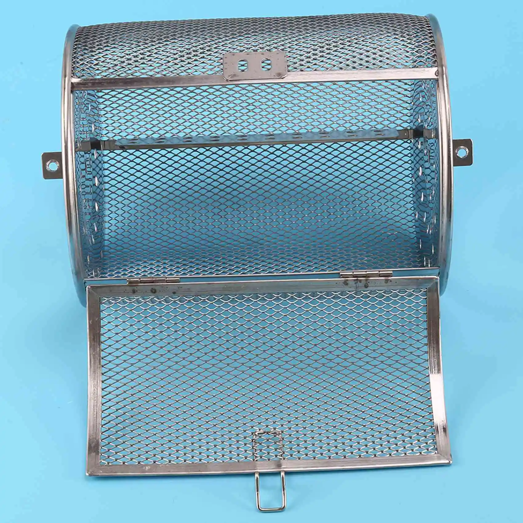 (WSFS) ロティサリーバスケット、14X18cm ステンレススチールオーブンローストバスケット ​ バーベキューグリル用ベーキングケージ ​   ツール エアフライヤー グリル