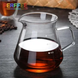 400ml 600ml Coffee Server Pour Over Glass Range Dripper 01 02  Heat Resistant Coffee Kettle Brewer Drip Coffee Share Pot