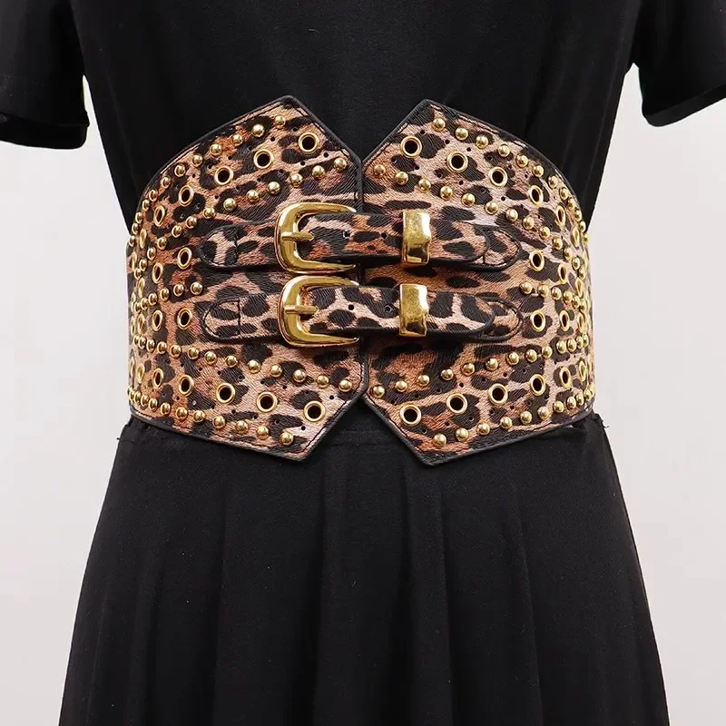 new-women's-retro-fashion-pu-leather-elastic-band-rivet-punk-corset-female-cummerbund-coat-waistband-dress-decoration-wide-belts