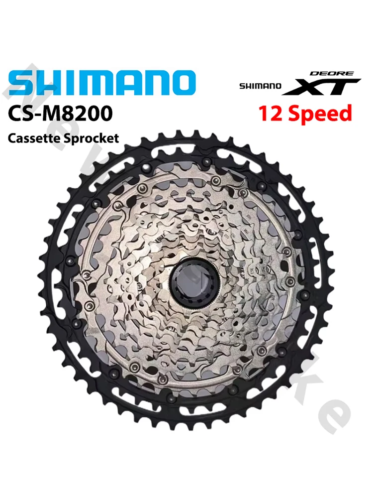 AliExpress Shimano SHIMANO Deore XT M8200 MICRO SPLINE Cassette Sprocket for MTB Mountain Bike CS-M8200 12 Speed 9-45T 10-51T Original Bicycle Part