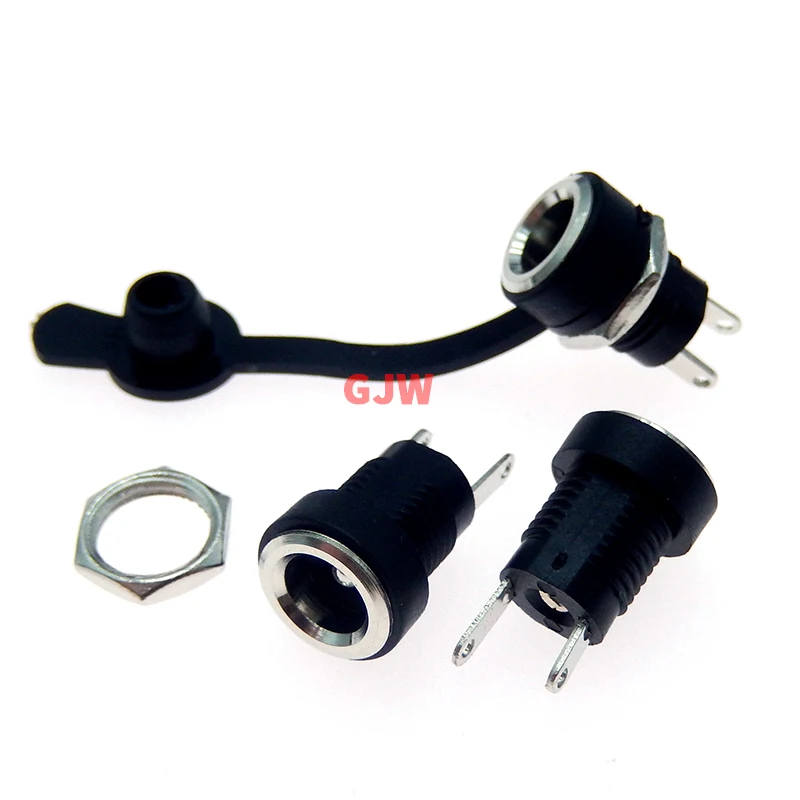 10PCS DC-022B 3A 12v for DC Power Supply Jack Socket Female Panel Mount Connector 5.5 mm x 2.1mm 5.5 mm x 2.5mm DC022B Connector